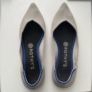 Rothy’s pointed toe flats in birdseye flax size 8.5
